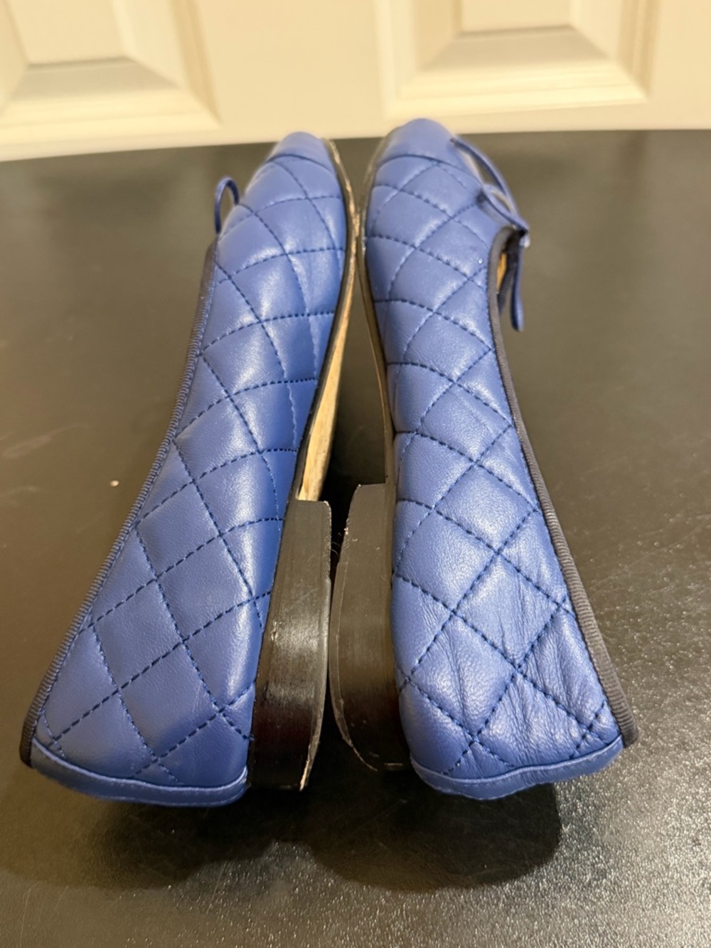 Chanel Classic Quilted Blue Ballet Flats - Women's Comfort Slip-Ons US12/ IT 42C - Picture 4 of 16